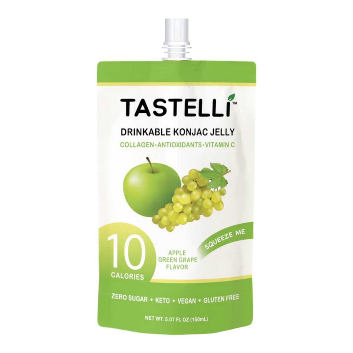 Tastelli Apple Green Grape Flavor Drinkable Konjac Jelly (5.07fl